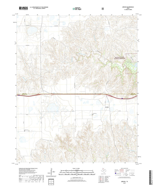 Jericho Texas US Topo Map Image