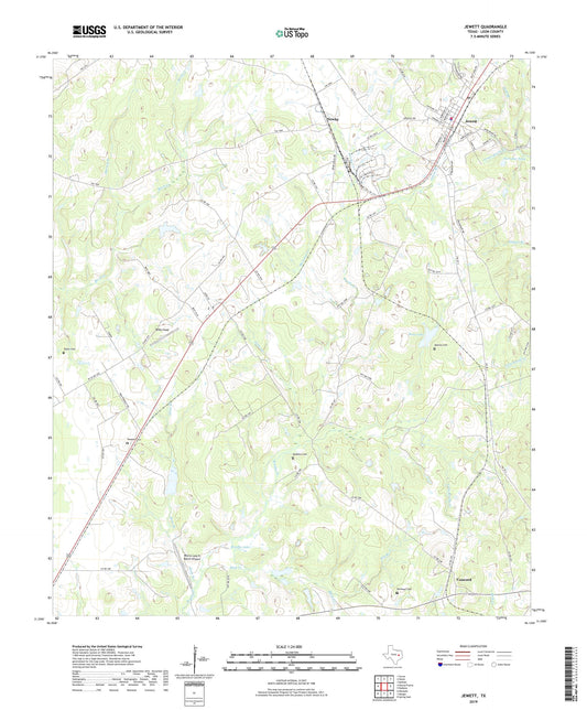Jewett Texas US Topo Map Image
