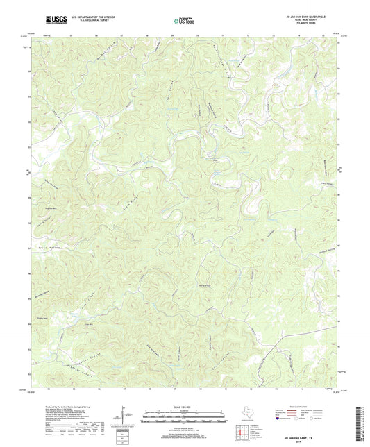 Jo Jan Van Camp Texas US Topo Map Image
