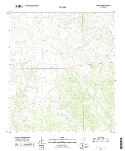 Johnnie Little Hill Texas US Topo Map Image