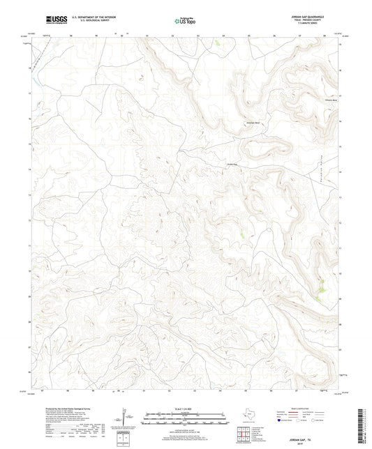 Jordan Gap Texas US Topo Map Image