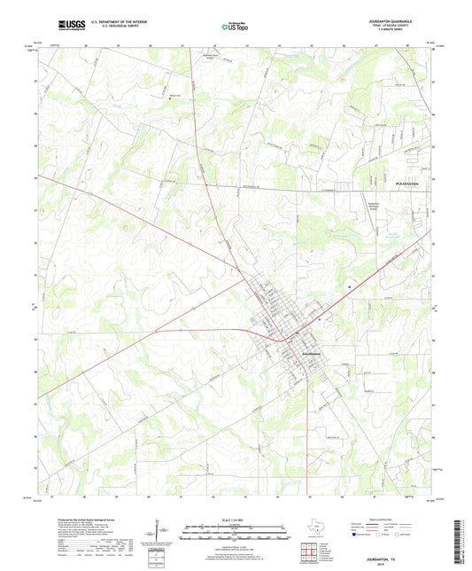 Jourdanton Texas US Topo Map Image