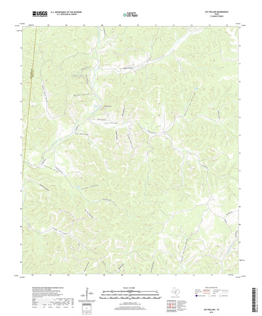 Joy Hollow Texas US Topo Map Image