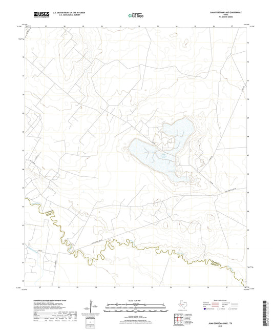 Juan Cordona Lake Texas US Topo Map Image