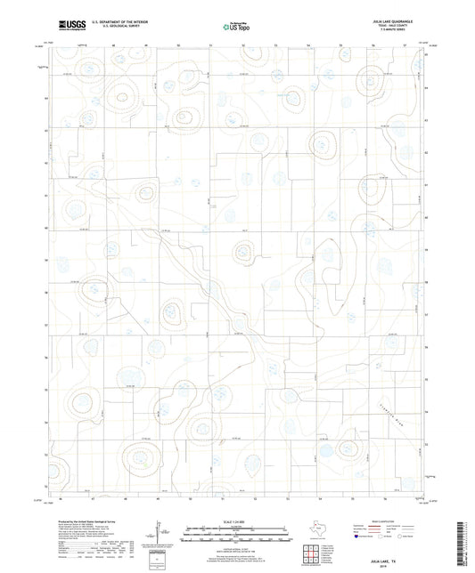 Julia Lake Texas US Topo Map Image