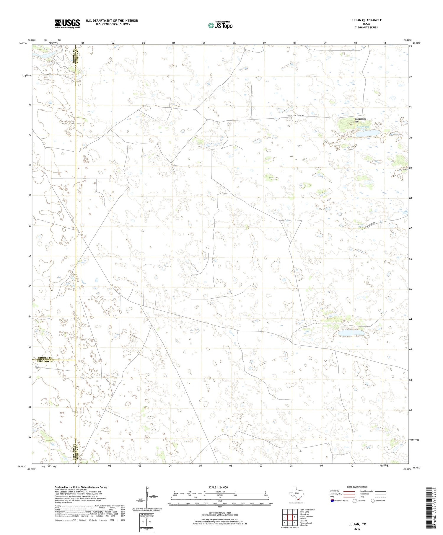 Julian Texas US Topo Map Image