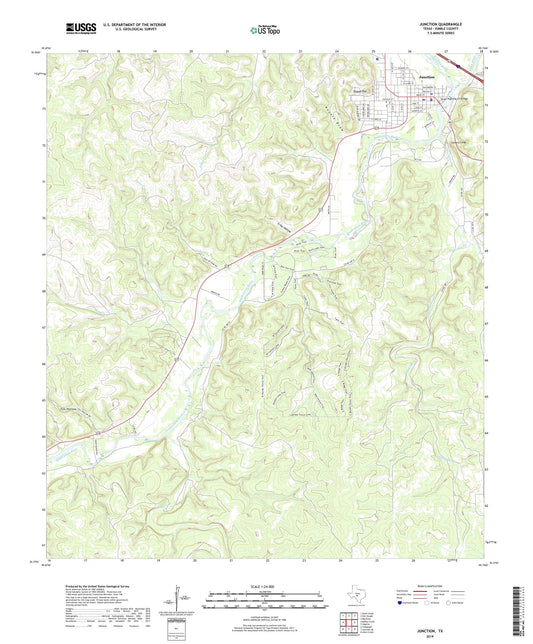 Junction Texas US Topo Map Image
