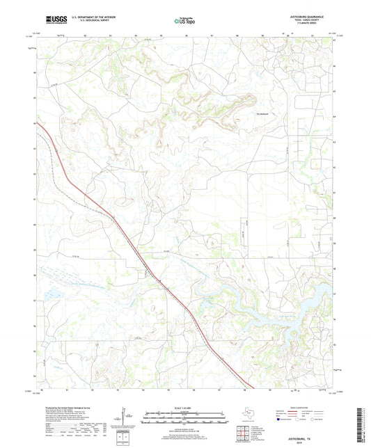 Justiceburg Texas US Topo Map Image