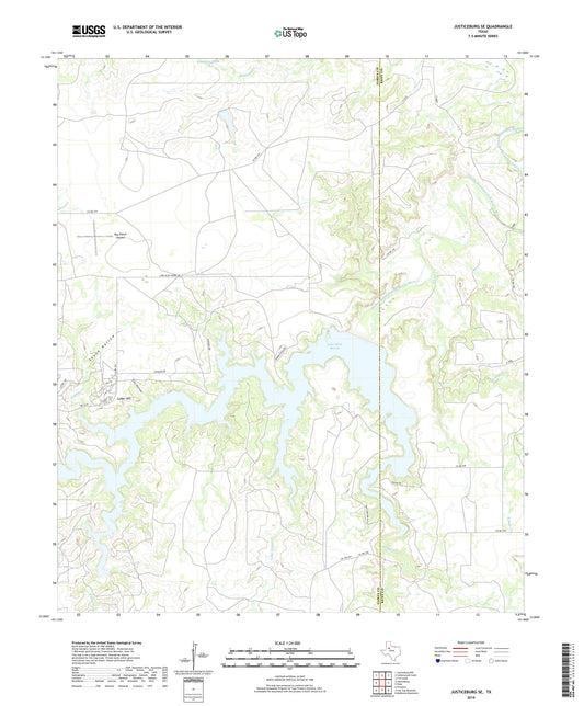 Justiceburg SE Texas US Topo Map Image