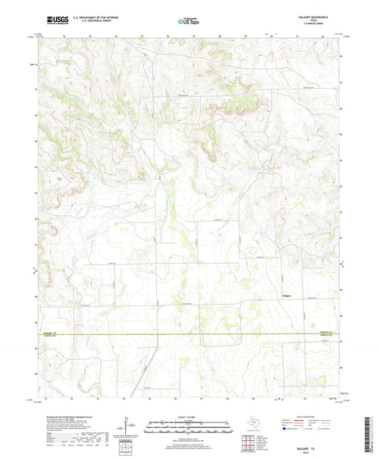 Kalgary Texas US Topo Map Image