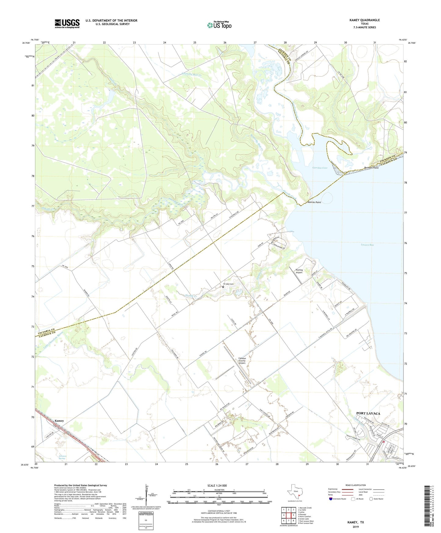 Kamey Texas US Topo Map Image