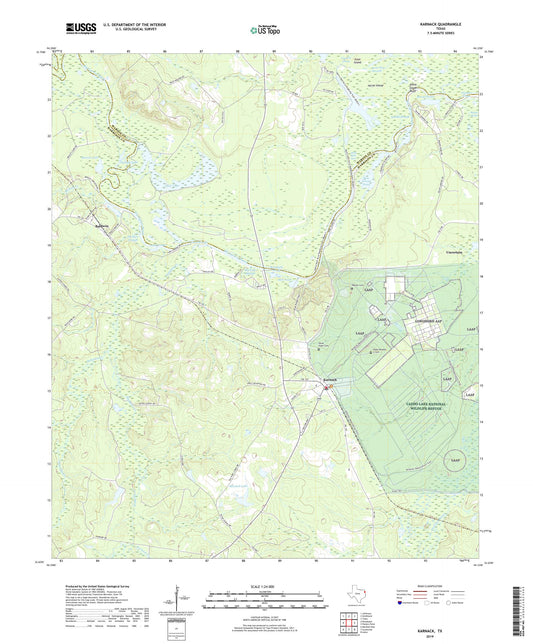Karnack Texas US Topo Map Image