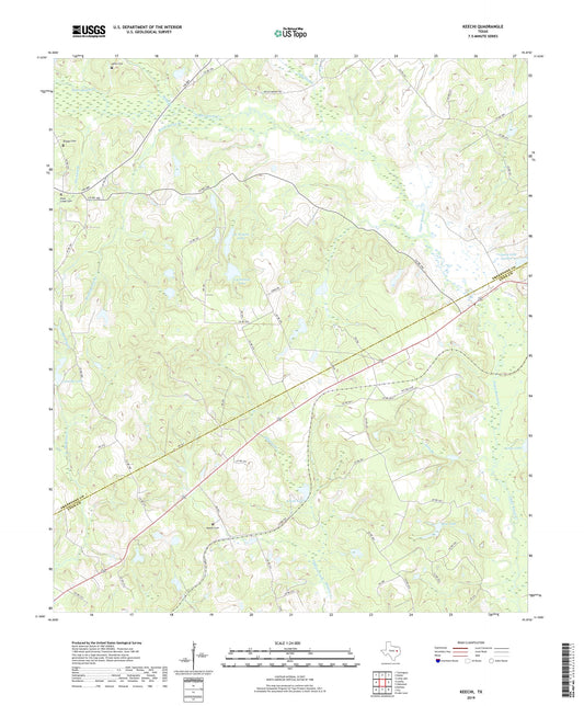 Keechi Texas US Topo Map Image