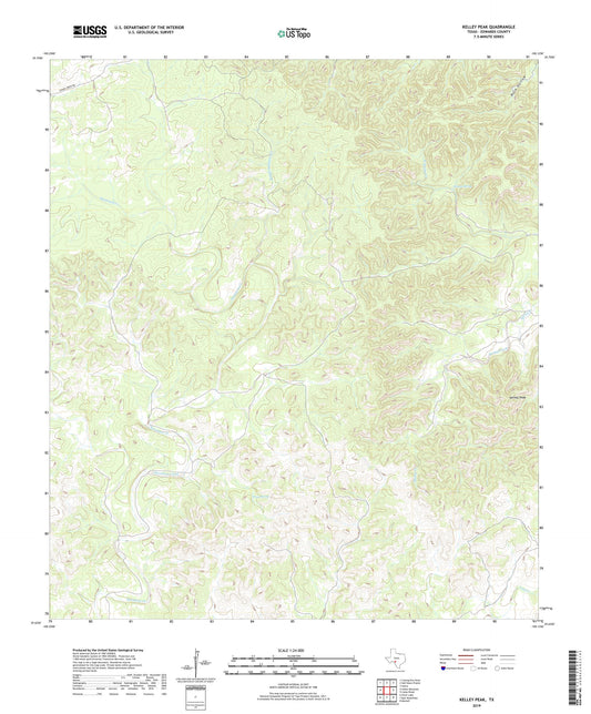 Kelley Peak Texas US Topo Map Image