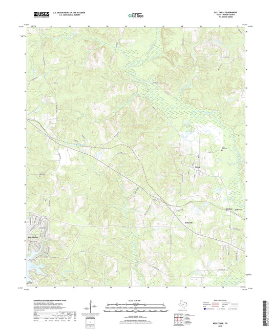 Kellyville Texas US Topo Map Image