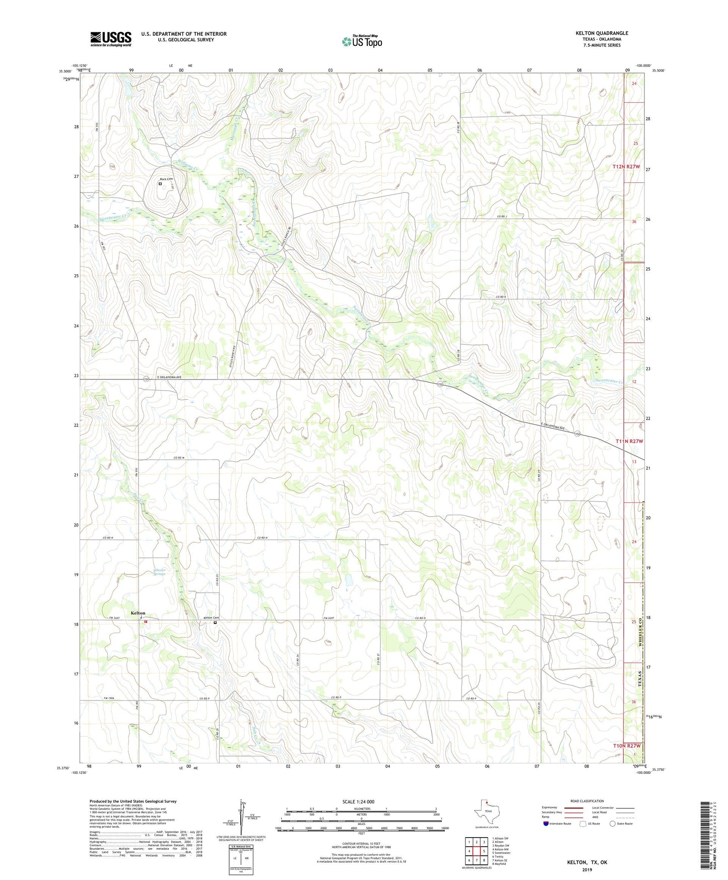 Kelton Texas US Topo Map Image