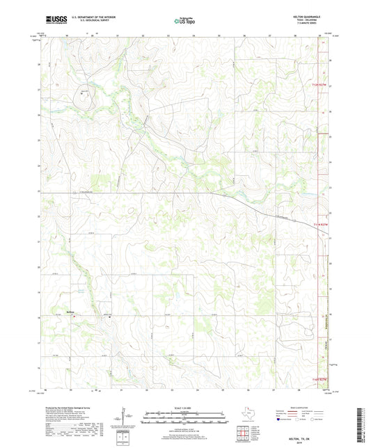 Kelton Texas US Topo Map Image
