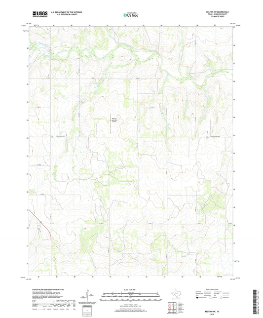Kelton NW Texas US Topo Map Image