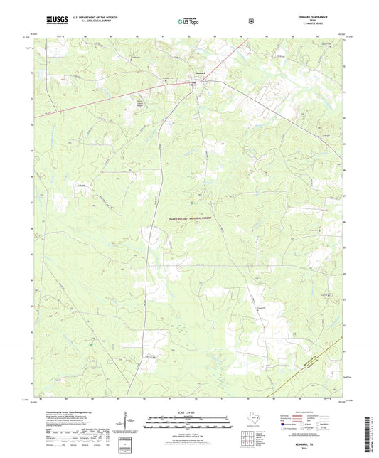 Kennard Texas US Topo Map Image