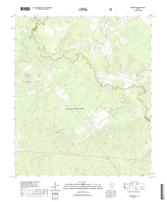 Kennard NE Texas US Topo Map Image