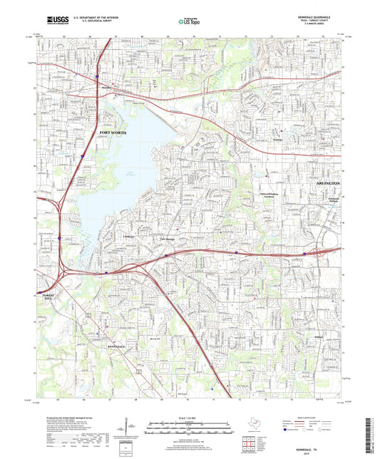 Kennedale Texas US Topo Map Image
