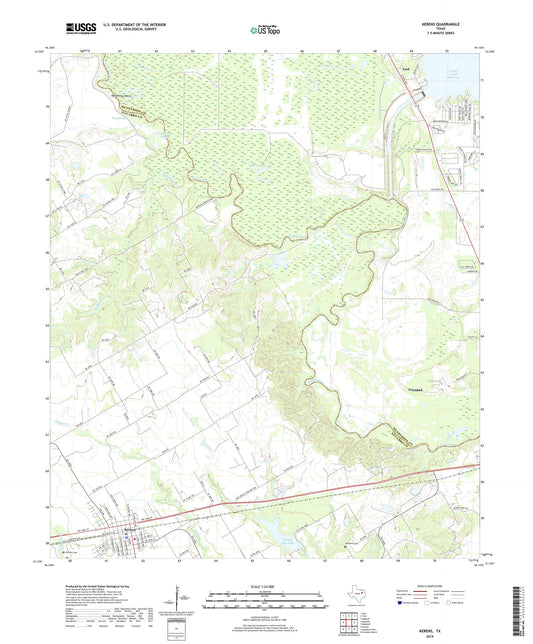 Kerens Texas US Topo Map Image