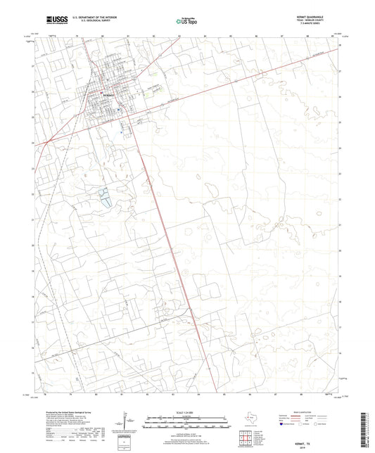 Kermit Texas US Topo Map Image