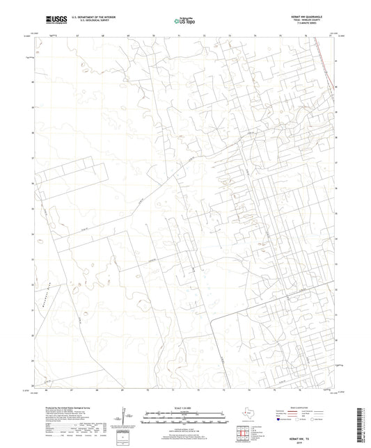 Kermit NW Texas US Topo Map Image