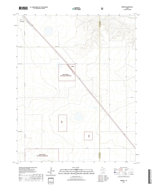 Kerrick Texas US Topo Map Image