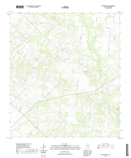 Keystone Ranch Texas US Topo Map Image