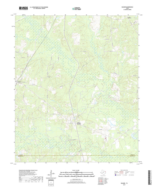 Kildare Texas US Topo Map Image