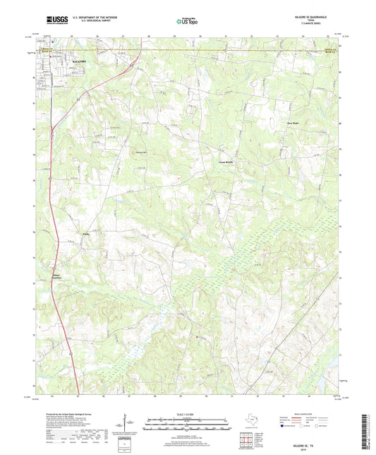 Kilgore SE Texas US Topo Map Image