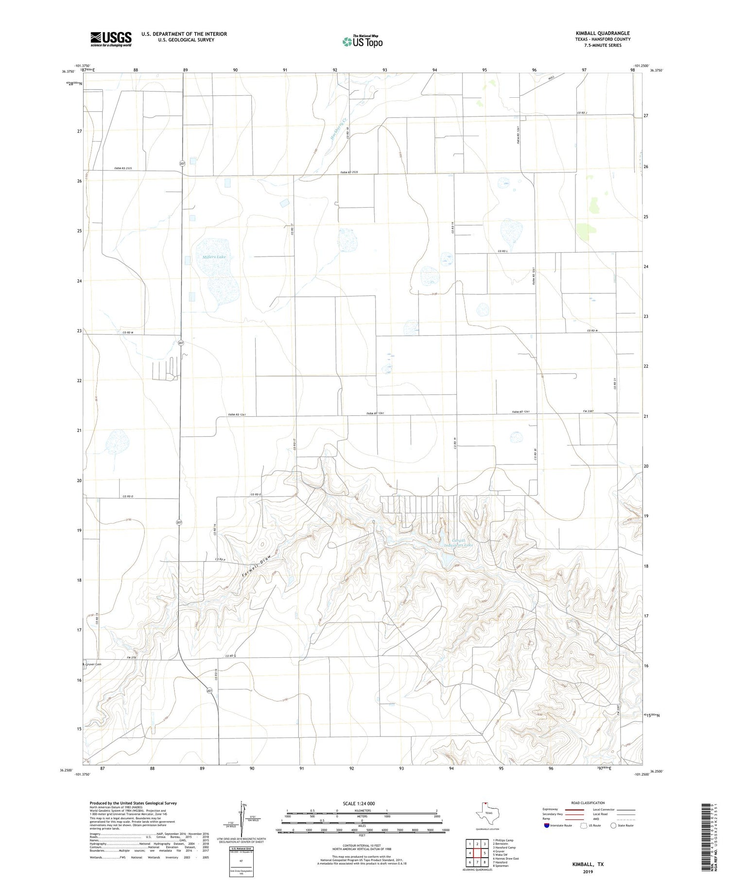Kimball Texas US Topo Map Image