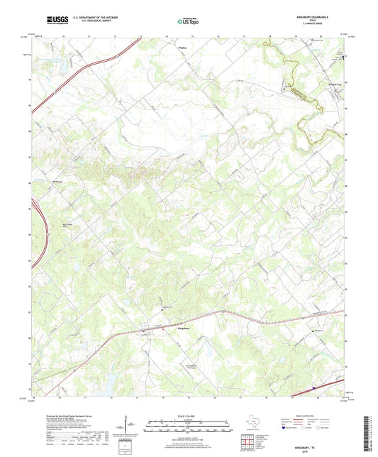 Kingsbury Texas US Topo Map Image