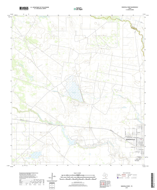Kingsville West Texas US Topo Map Image