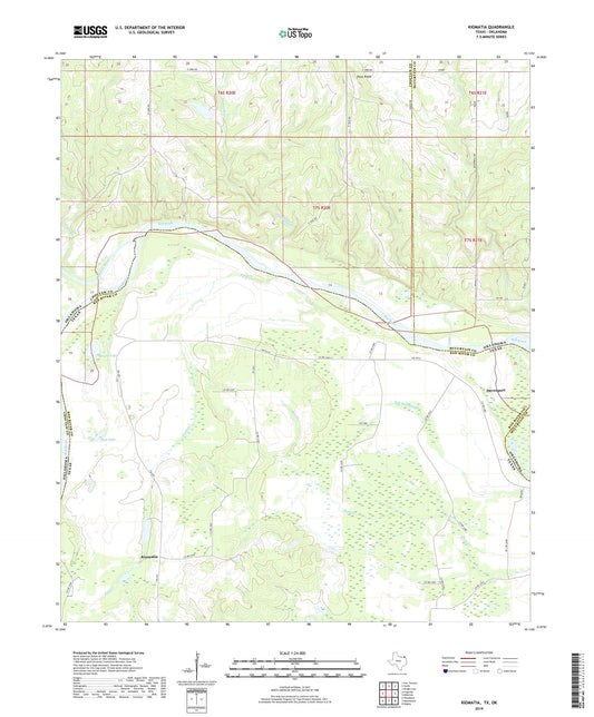 Kiomatia Texas US Topo Map Image