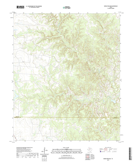 Kiowa Peak NW Texas US Topo Map Image