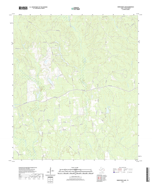 Kirkpatrick Lake Texas US Topo Map Image