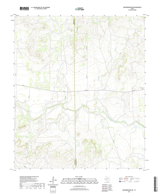 Knickerbocker NW Texas US Topo Map Image