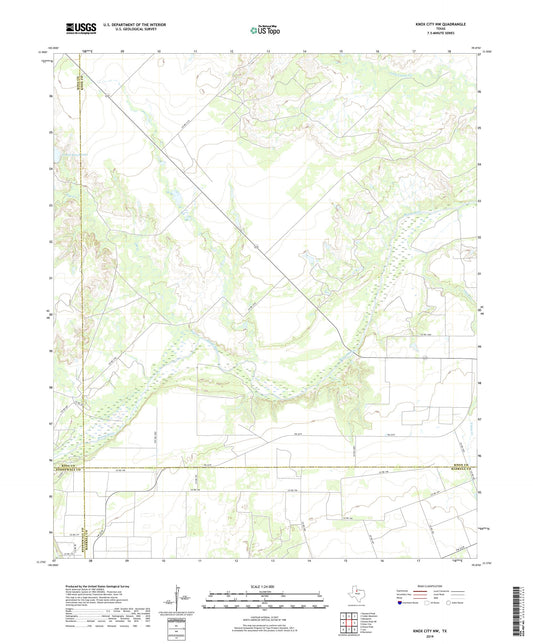 Knox City NW Texas US Topo Map Image