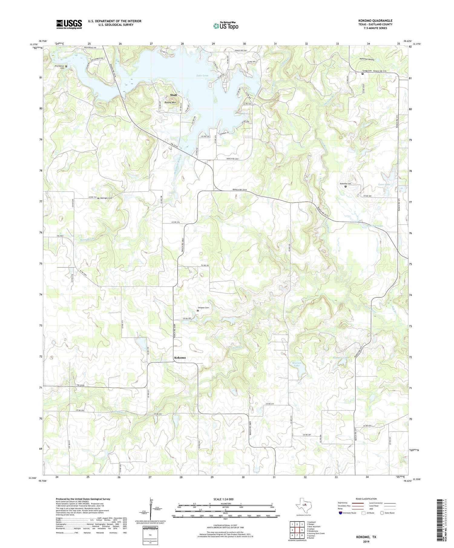 Kokomo Texas US Topo Map Image