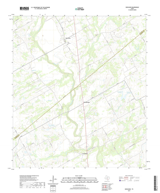 Kosciusko Texas US Topo Map Image