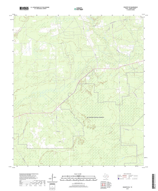 Kountze SW Texas US Topo Map Image