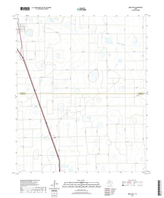 Kress East Texas US Topo Map Image
