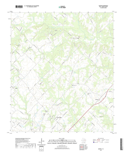 Kurten Texas US Topo Map Image