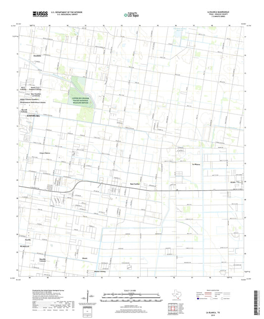 La Blanca Texas US Topo Map Image