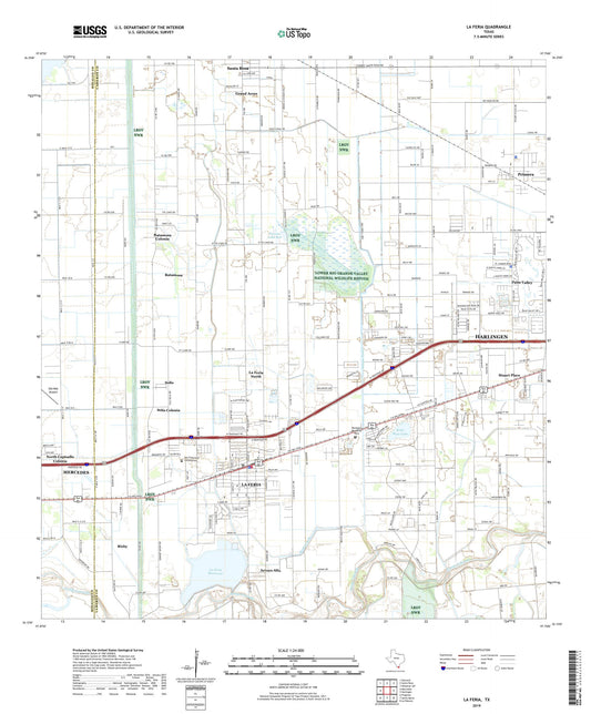 La Feria Texas US Topo Map Image