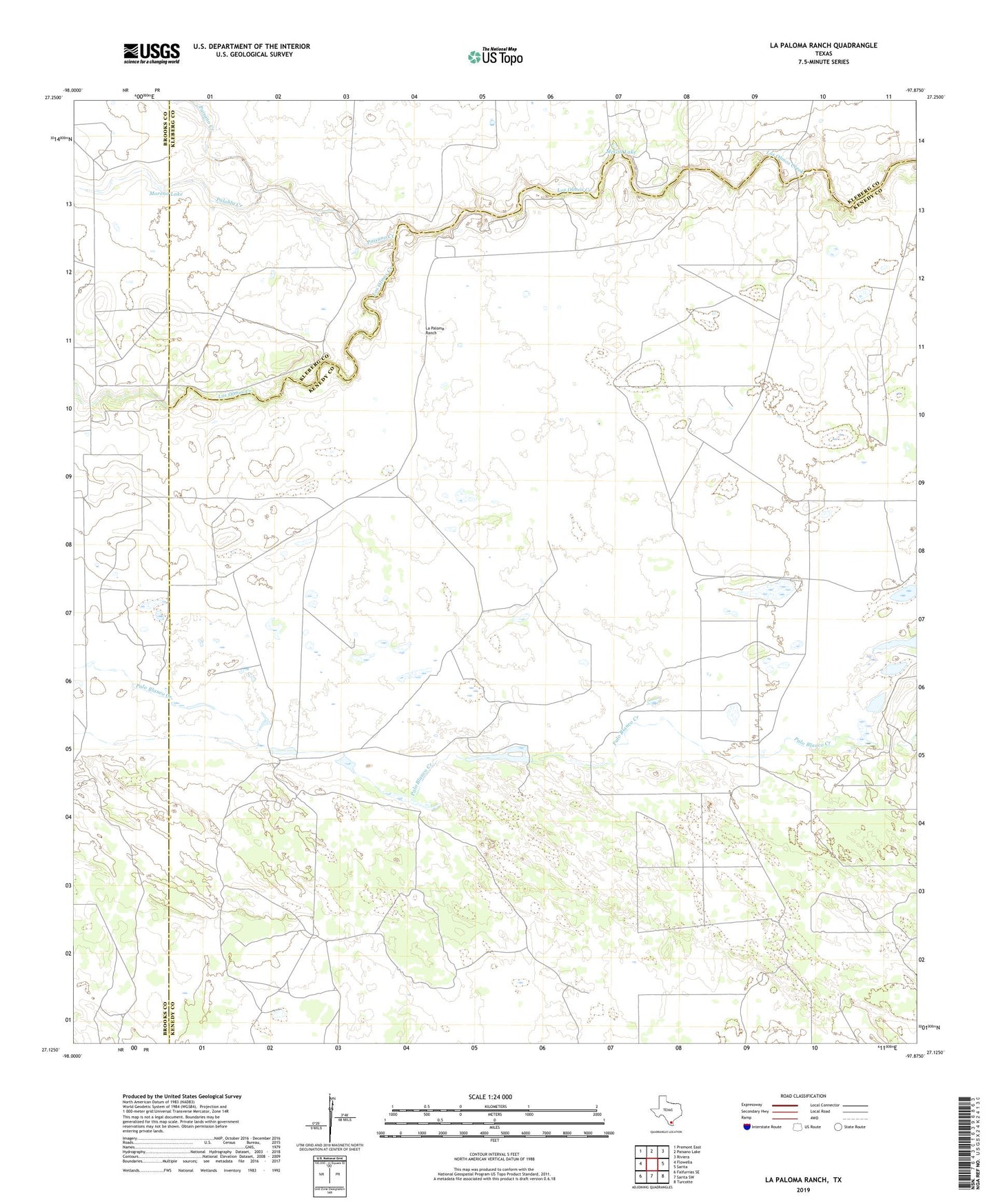 La Paloma Ranch Texas US Topo Map Image