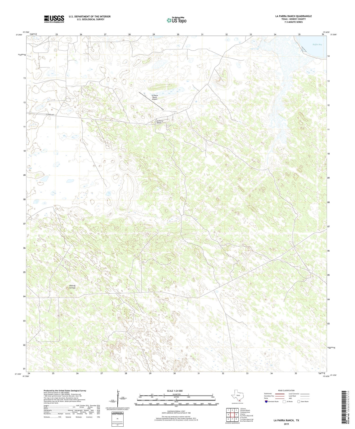 La Parra Ranch Texas US Topo Map Image