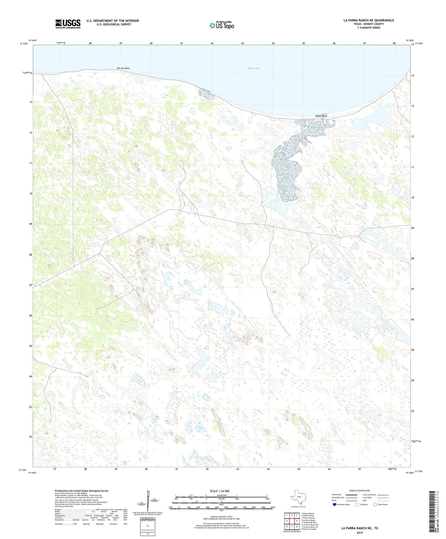 La Parra Ranch NE Texas US Topo Map Image